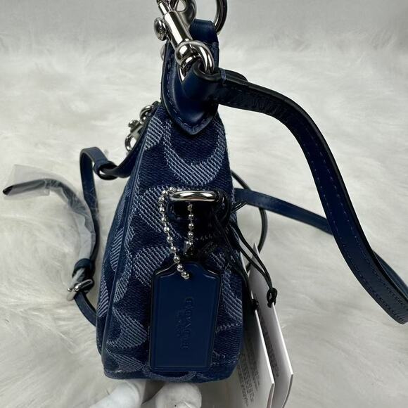Coach Jonie Bag In Signature Denim Crossbody In Deep Blue CAO04 + Free Gift Box - Picture 2 of 9